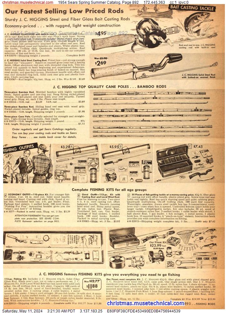 1954 Sears Spring Summer Catalog, Page 892