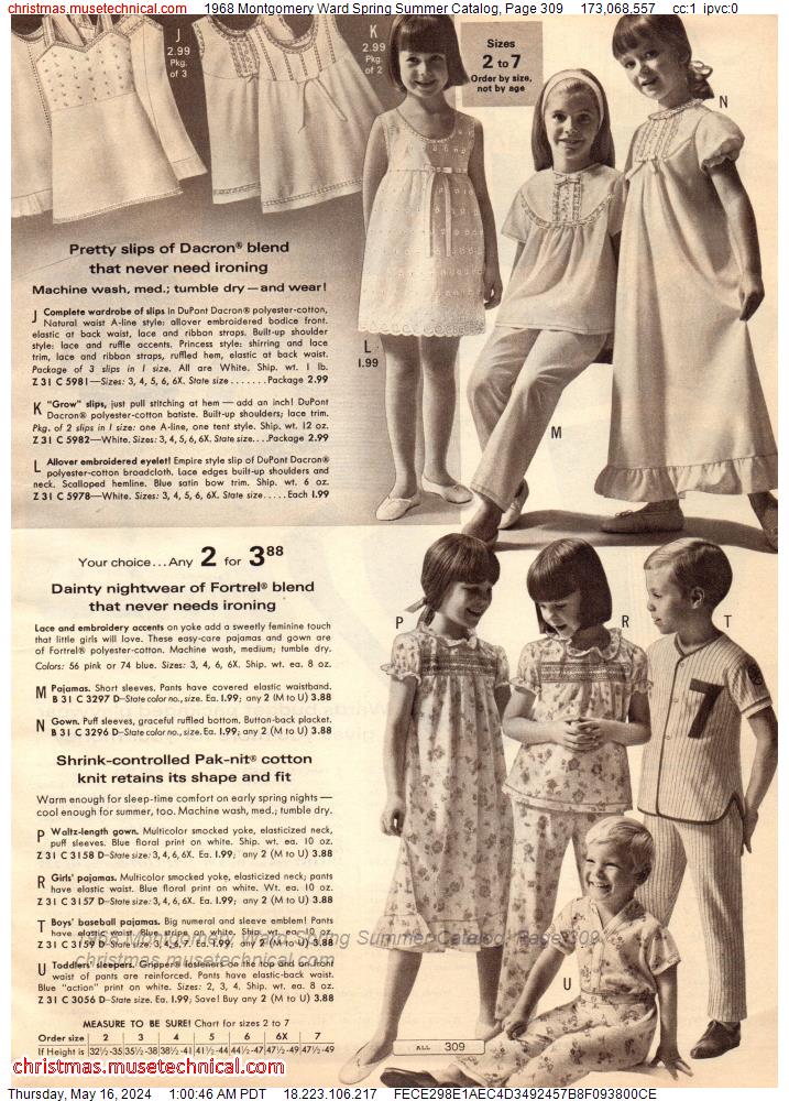 1968 Montgomery Ward Spring Summer Catalog, Page 309