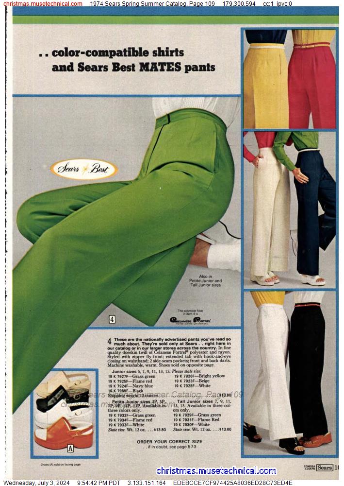 1974 Sears Spring Summer Catalog, Page 109