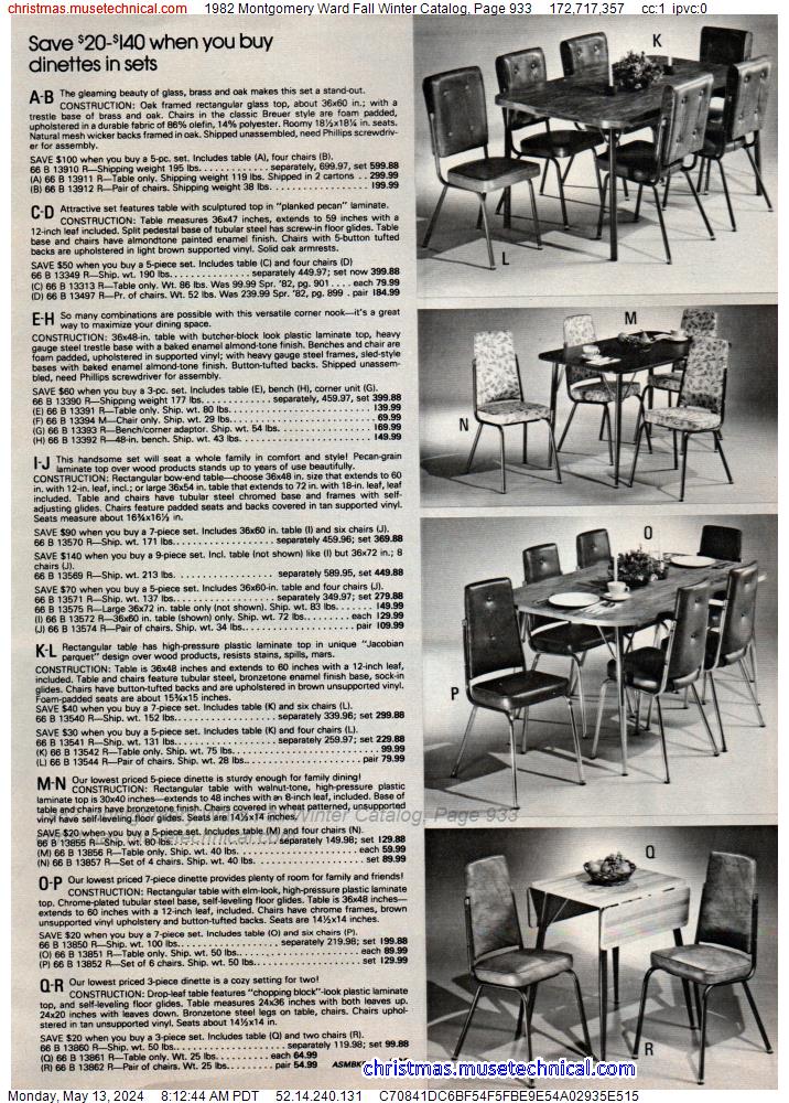 1982 Montgomery Ward Fall Winter Catalog, Page 933