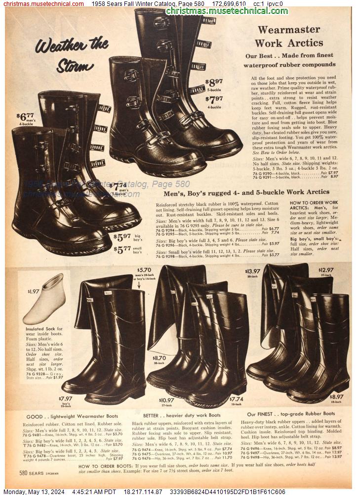 1958 Sears Fall Winter Catalog, Page 580