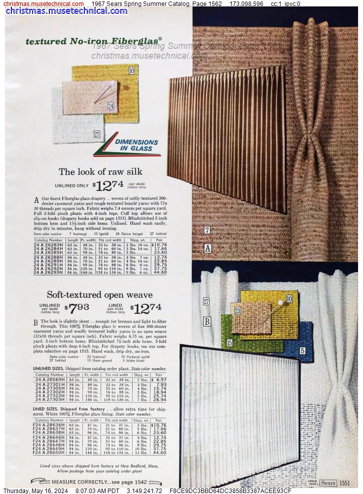 1967 Sears Spring Summer Catalog, Page 1562