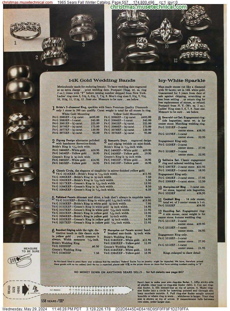 1965 Sears Fall Winter Catalog, Page 557