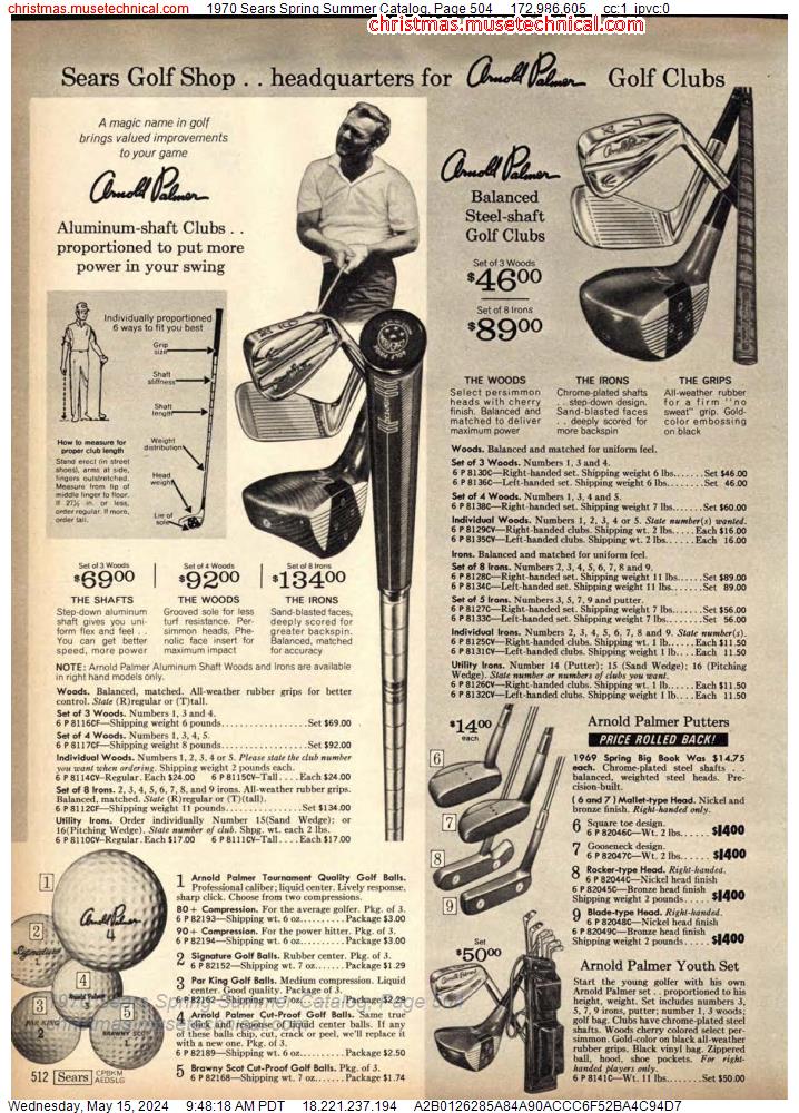 1970 Sears Spring Summer Catalog, Page 504