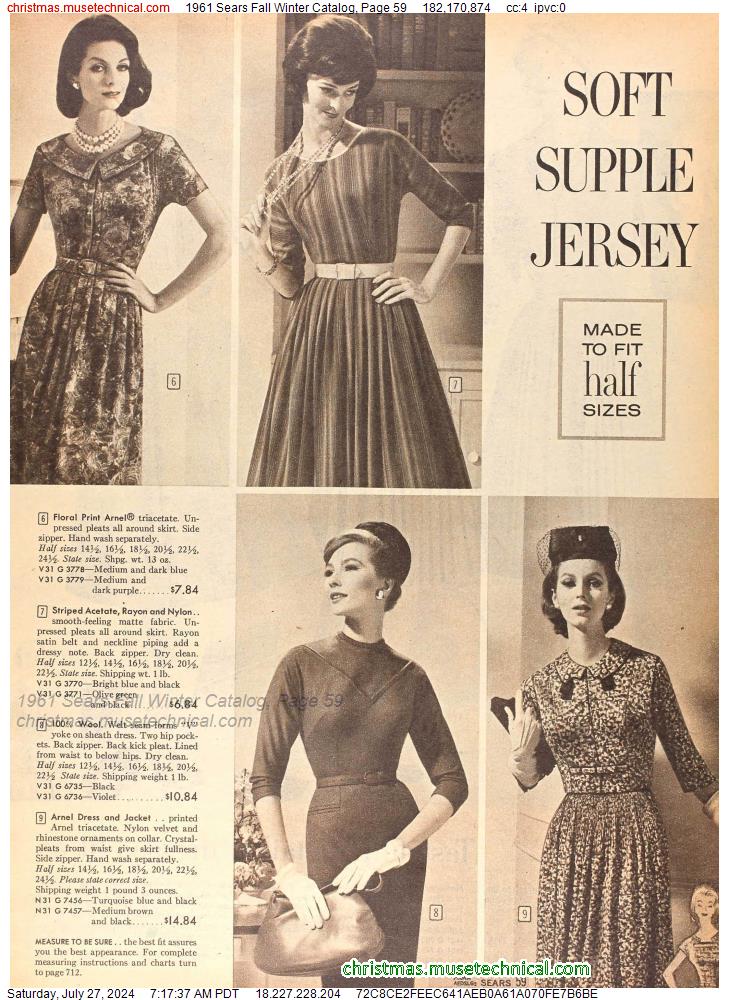 1961 Sears Fall Winter Catalog, Page 59