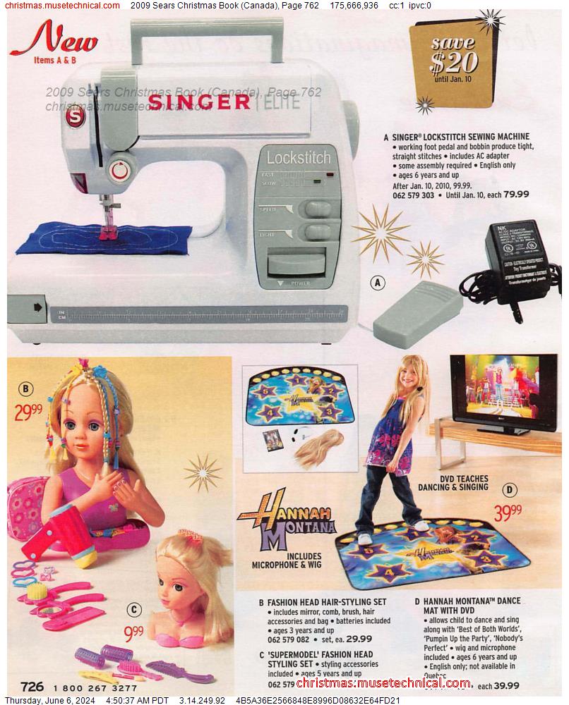 2009 Sears Christmas Book (Canada), Page 762