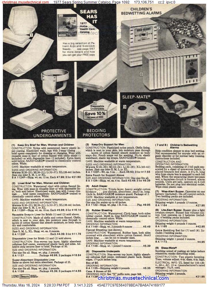 1977 Sears Spring Summer Catalog, Page 1092