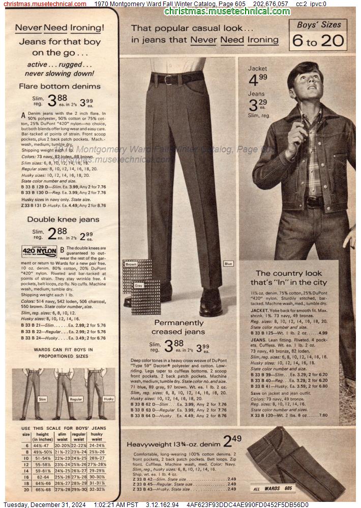 1970 Montgomery Ward Fall Winter Catalog, Page 605