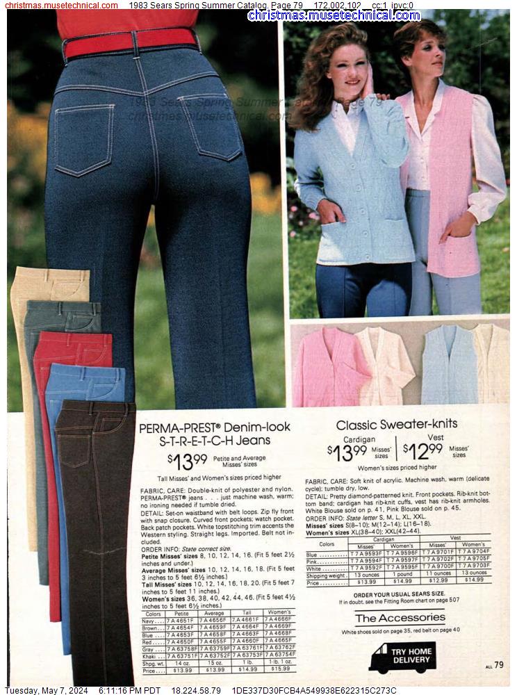 1983 Sears Spring Summer Catalog, Page 79