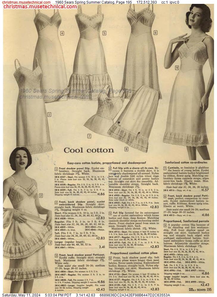1960 Sears Spring Summer Catalog, Page 195