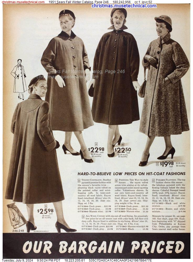 1951 Sears Fall Winter Catalog, Page 246 - Catalogs & Wishbooks