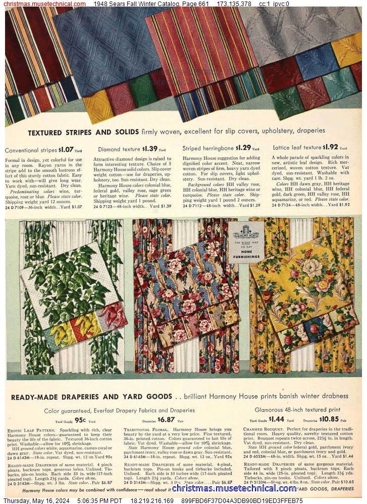1948 Sears Fall Winter Catalog, Page 661
