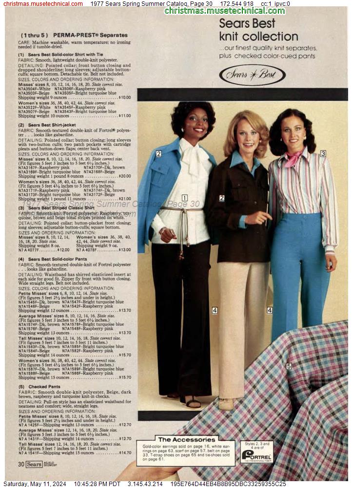 1977 Sears Spring Summer Catalog, Page 30