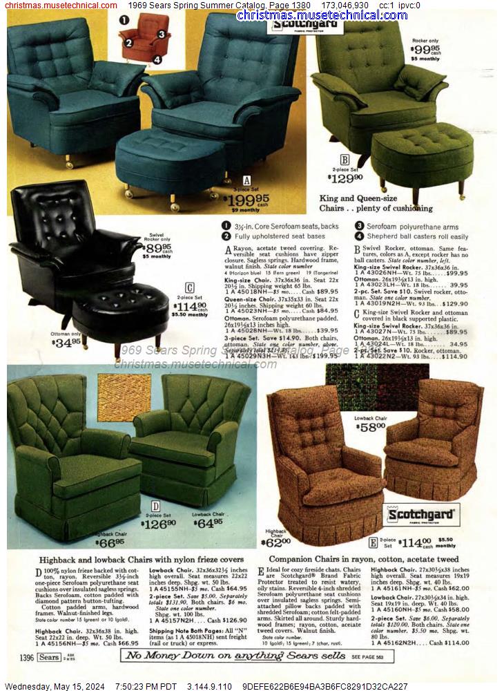 1969 Sears Spring Summer Catalog, Page 1380