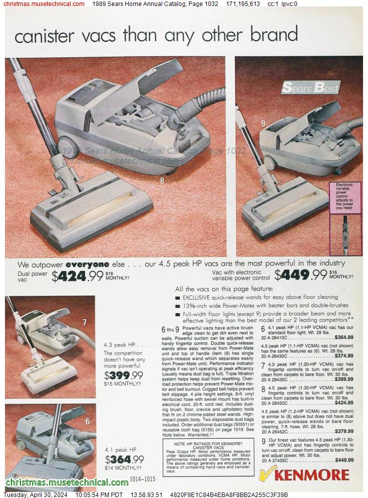 1989 Sears Home Annual Catalog, Page 1032