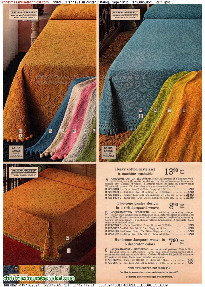 1969 JCPenney Fall Winter Catalog, Page 1012