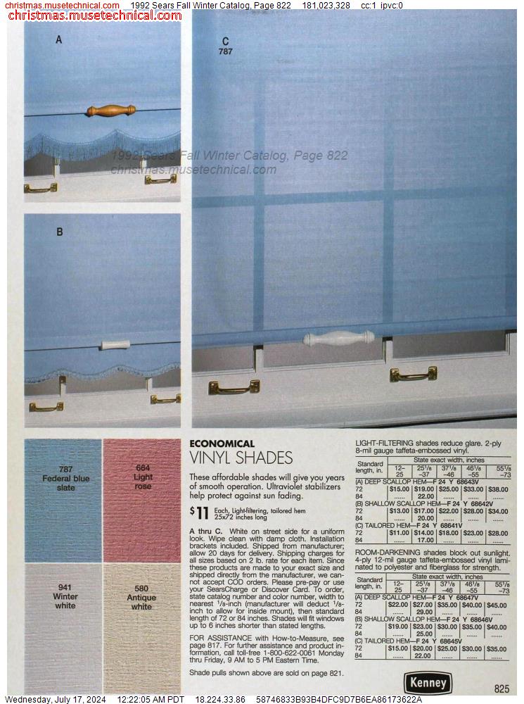1992 Sears Fall Winter Catalog, Page 822