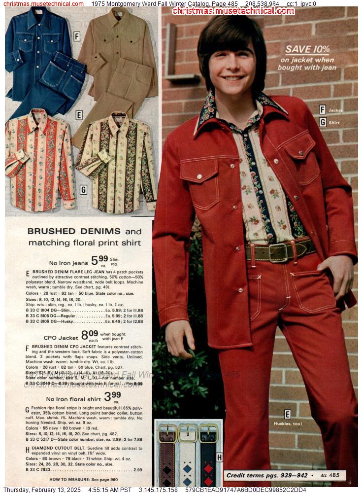 1975 Montgomery Ward Fall Winter Catalog, Page 485