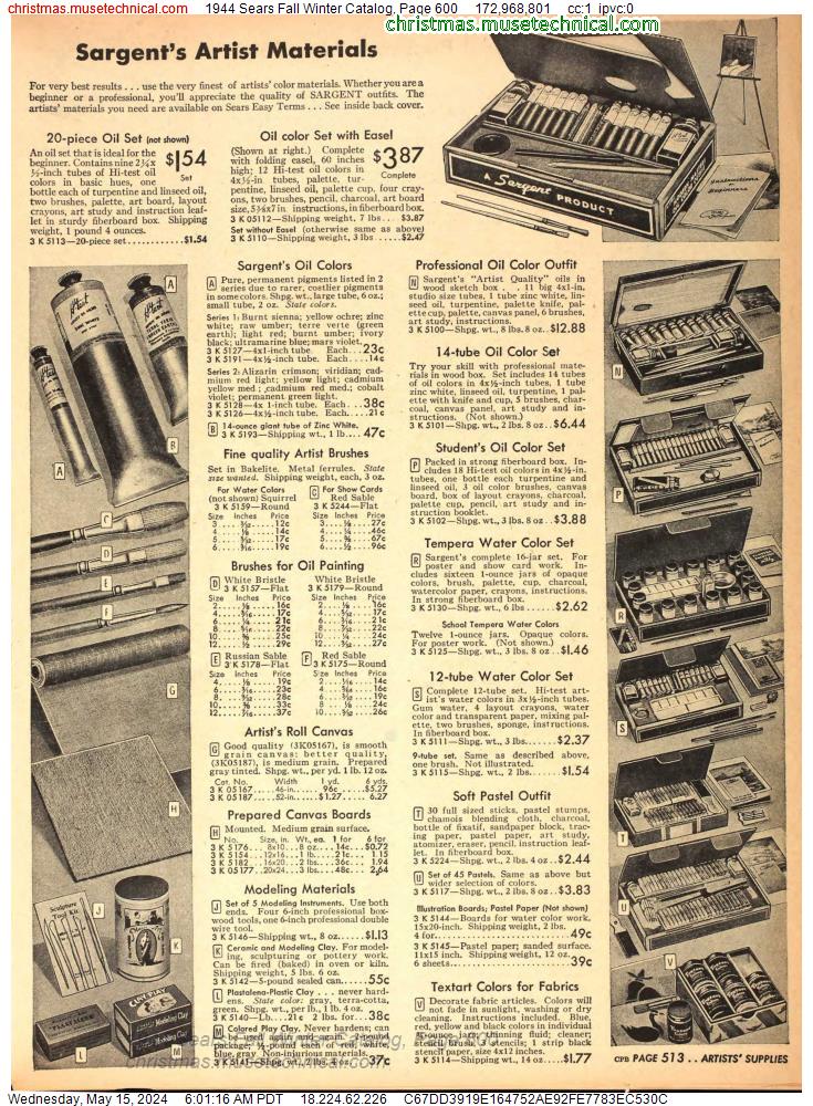 1944 Sears Fall Winter Catalog, Page 600