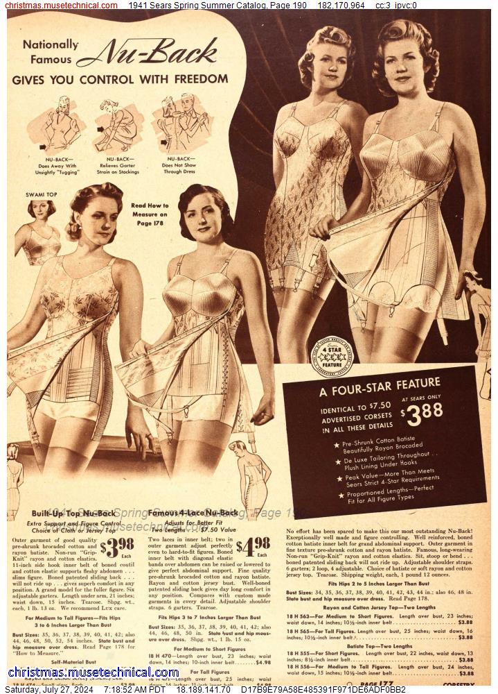 1941 Sears Spring Summer Catalog, Page 190
