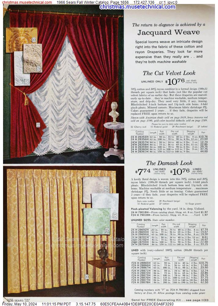 1966 Sears Fall Winter Catalog, Page 1656