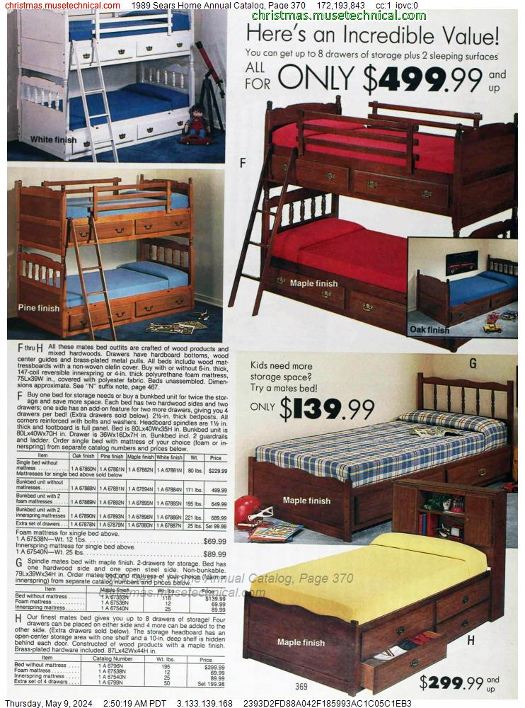 1989 Sears Home Annual Catalog, Page 370
