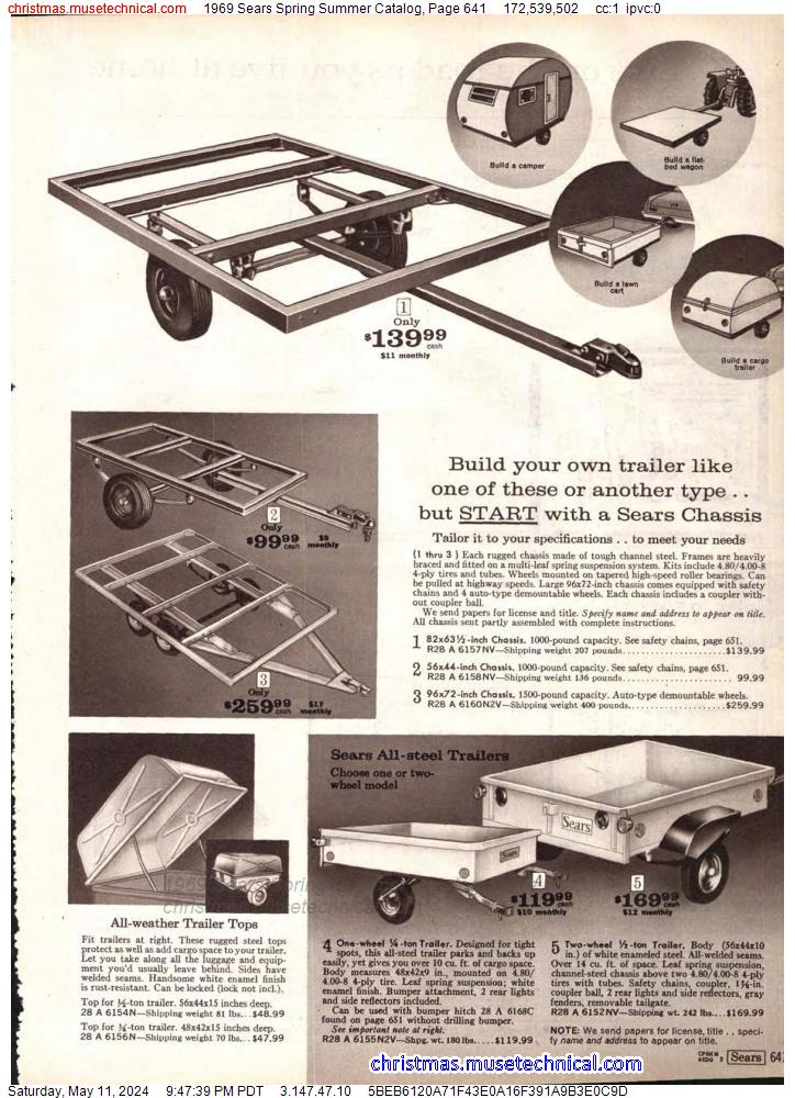 1969 Sears Spring Summer Catalog, Page 641