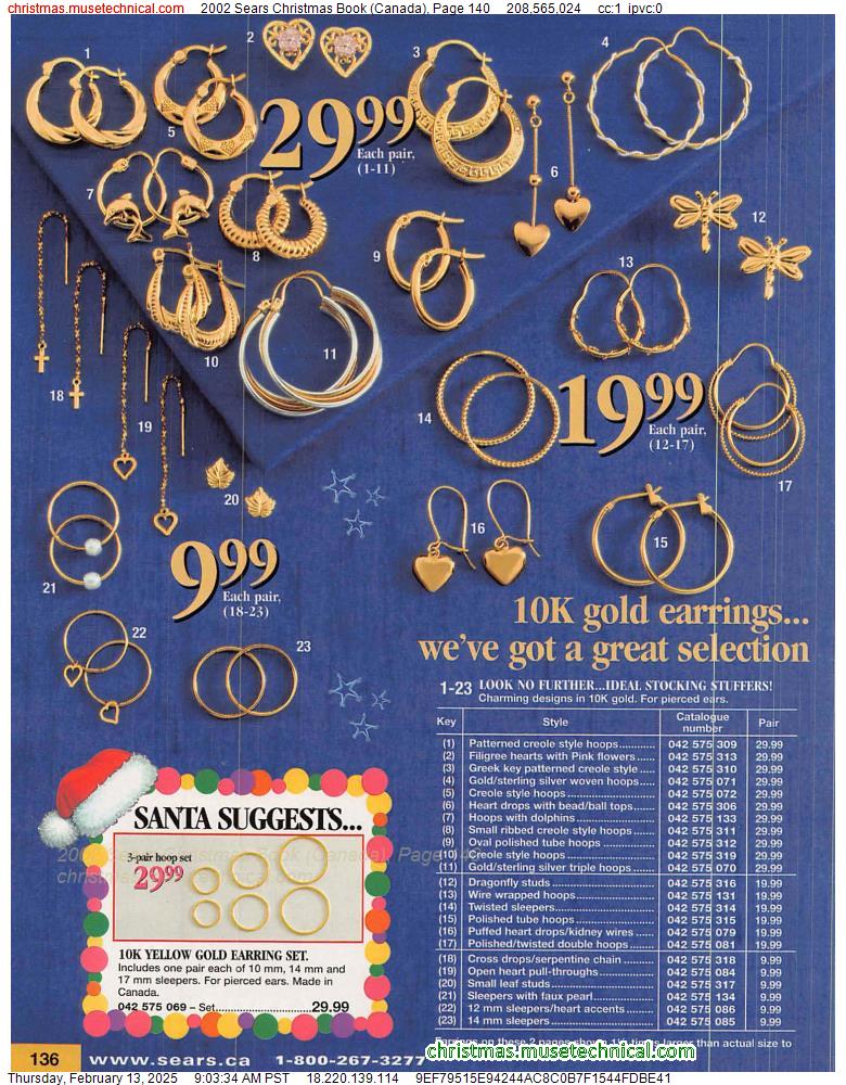 2002 Sears Christmas Book (Canada), Page 140