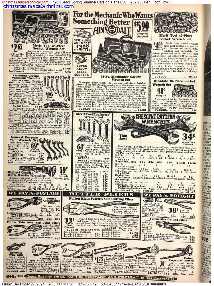 1930 Sears Spring Summer Catalog, Page 850