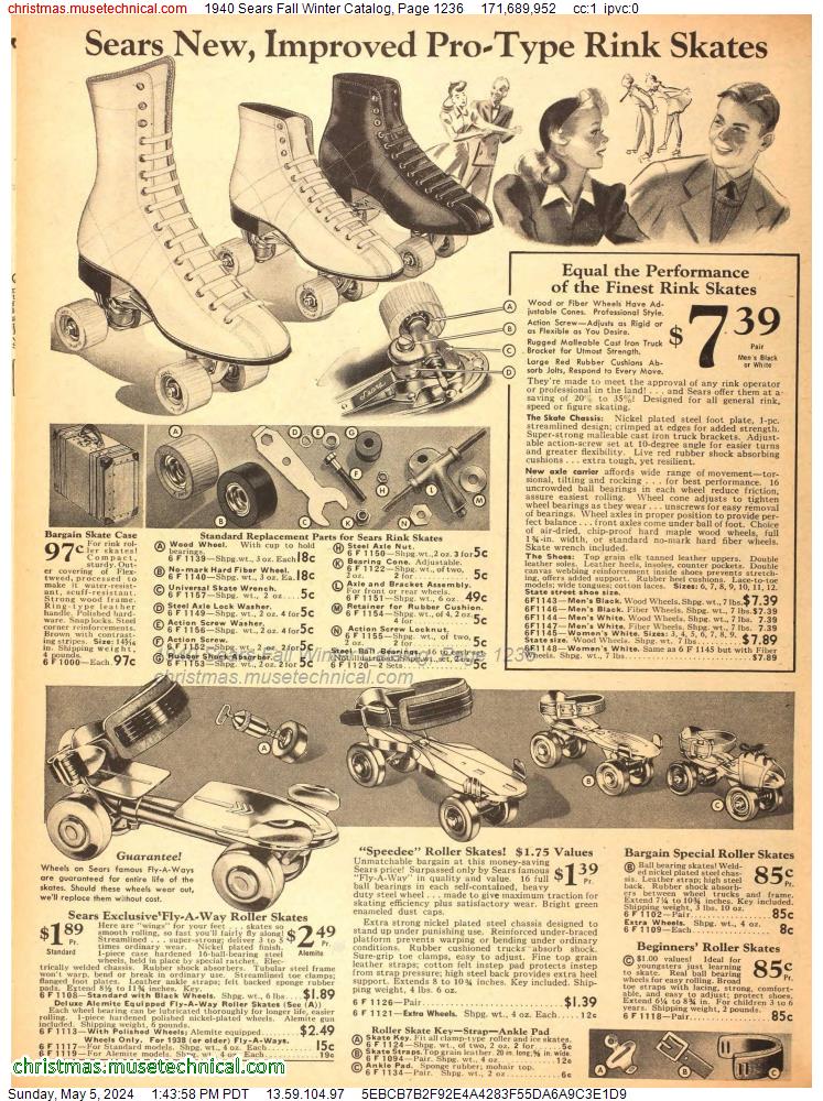1940 Sears Fall Winter Catalog, Page 1236