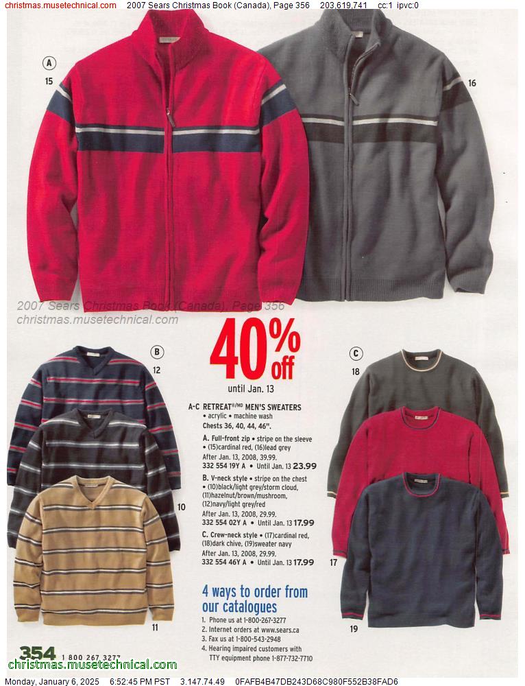 2007 Sears Christmas Book (Canada), Page 356