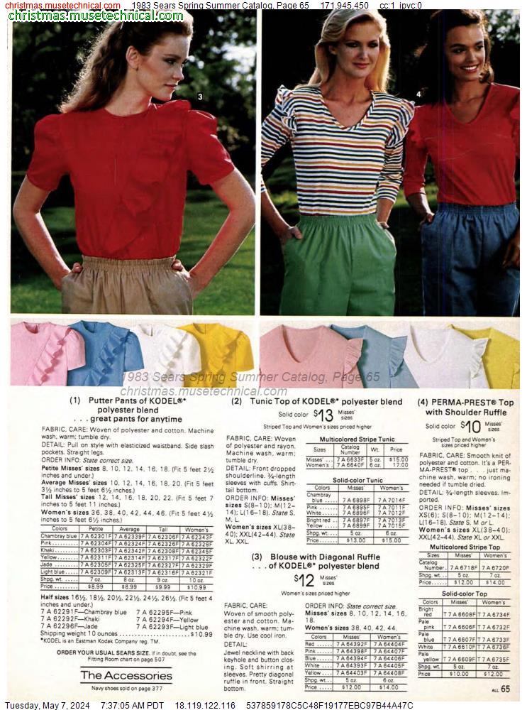 1983 Sears Spring Summer Catalog, Page 65