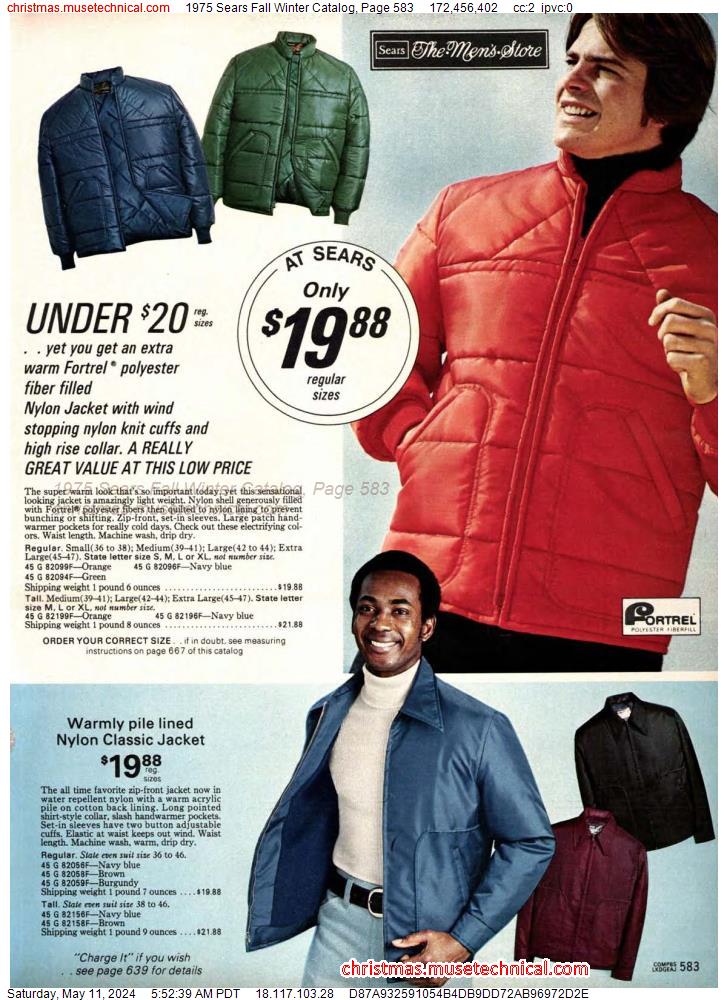1975 Sears Fall Winter Catalog, Page 583