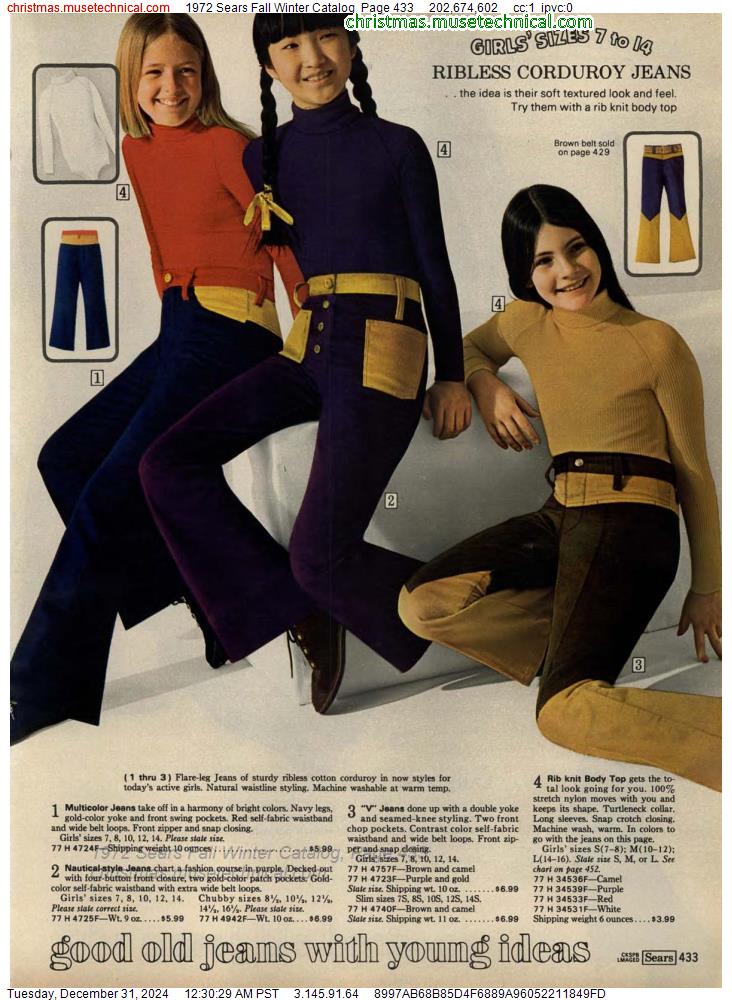 1972 Sears Fall Winter Catalog, Page 433