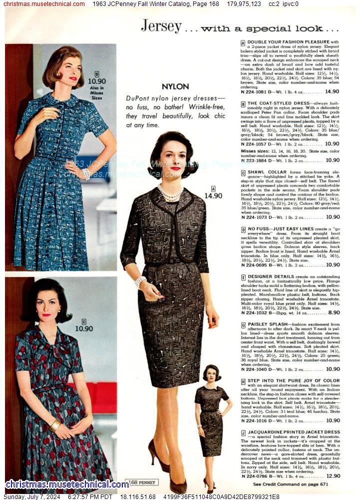 1963 JCPenney Fall Winter Catalog, Page 168