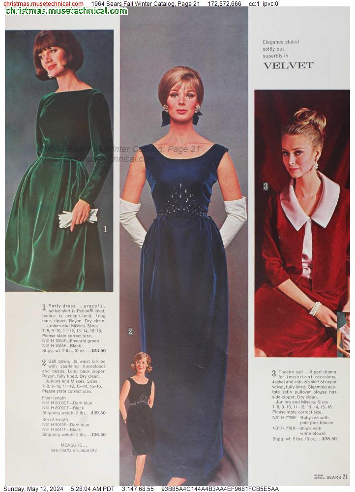 1964 Sears Fall Winter Catalog, Page 21
