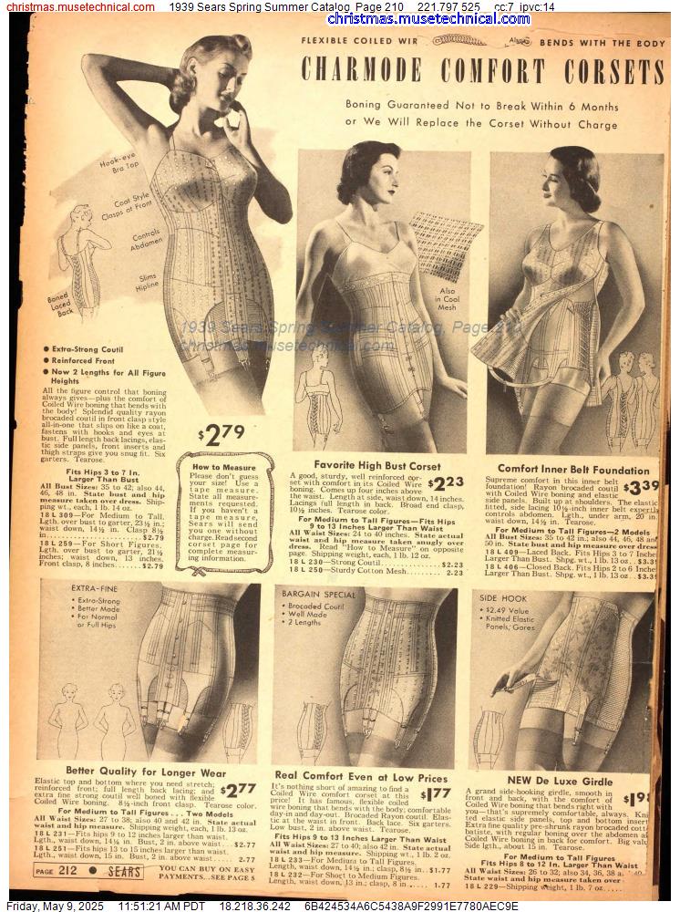 1939 Sears Spring Summer Catalog, Page 210