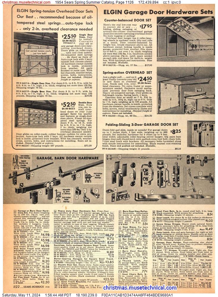1954 Sears Spring Summer Catalog, Page 1126