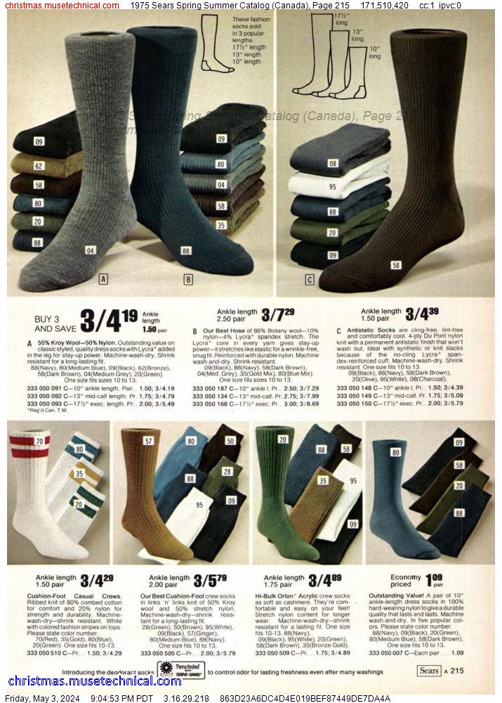 1975 Sears Spring Summer Catalog (Canada), Page 215