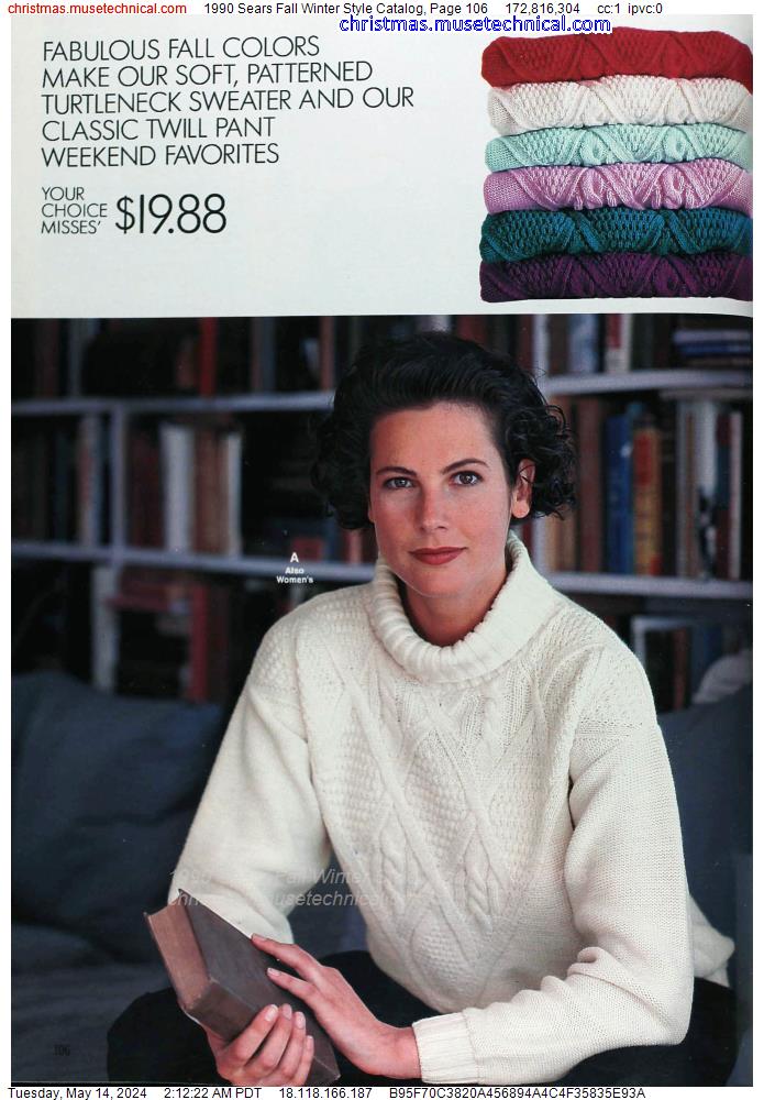 1990 Sears Fall Winter Style Catalog, Page 106