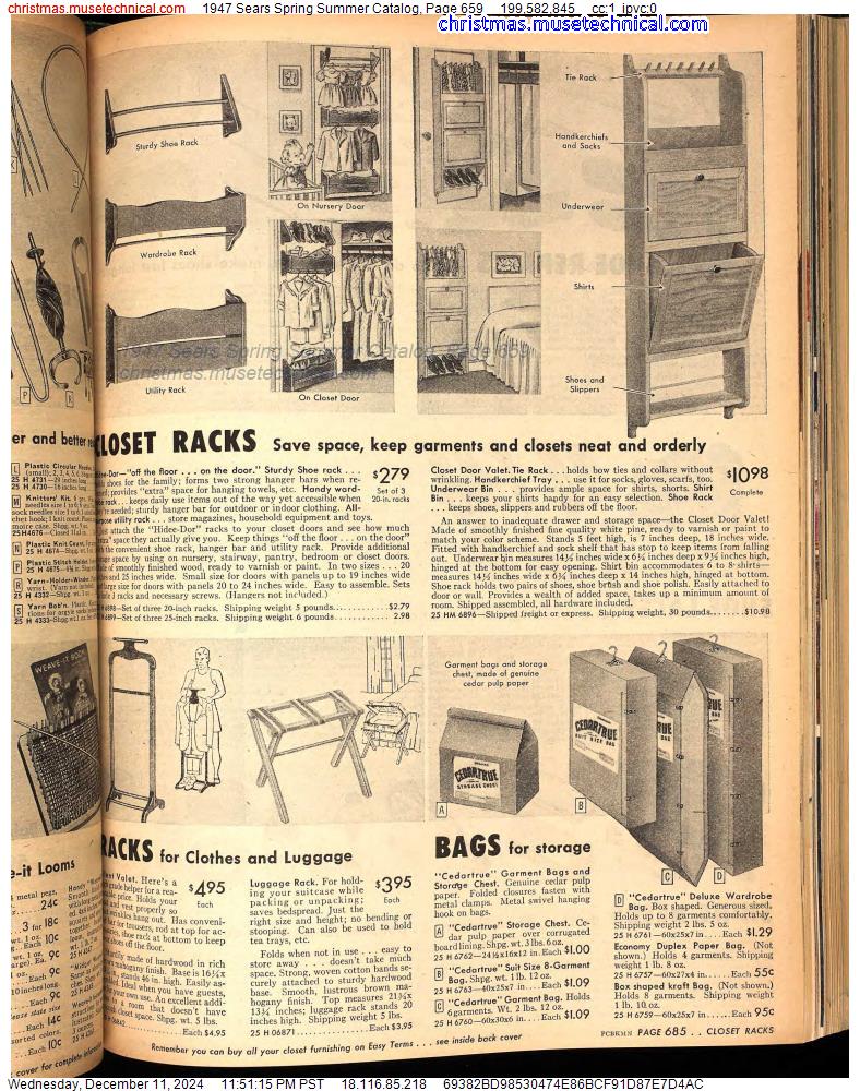 1947 Sears Spring Summer Catalog, Page 659