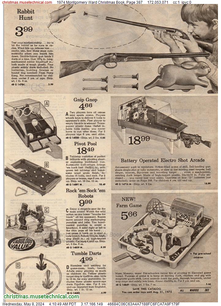 1974 Montgomery Ward Christmas Book, Page 387