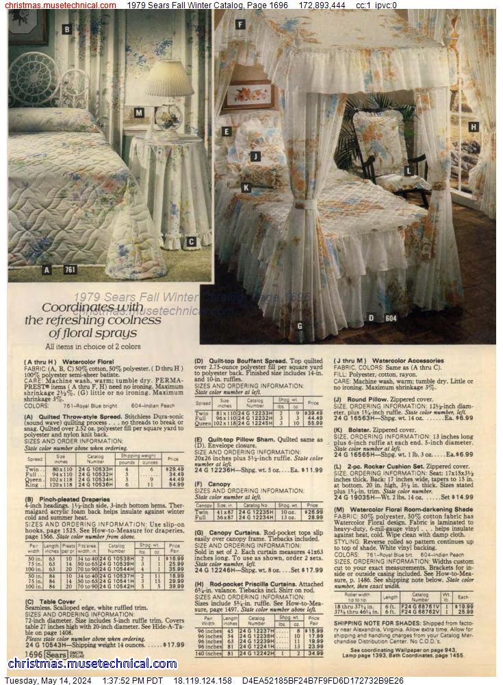 1979 Sears Fall Winter Catalog, Page 1696
