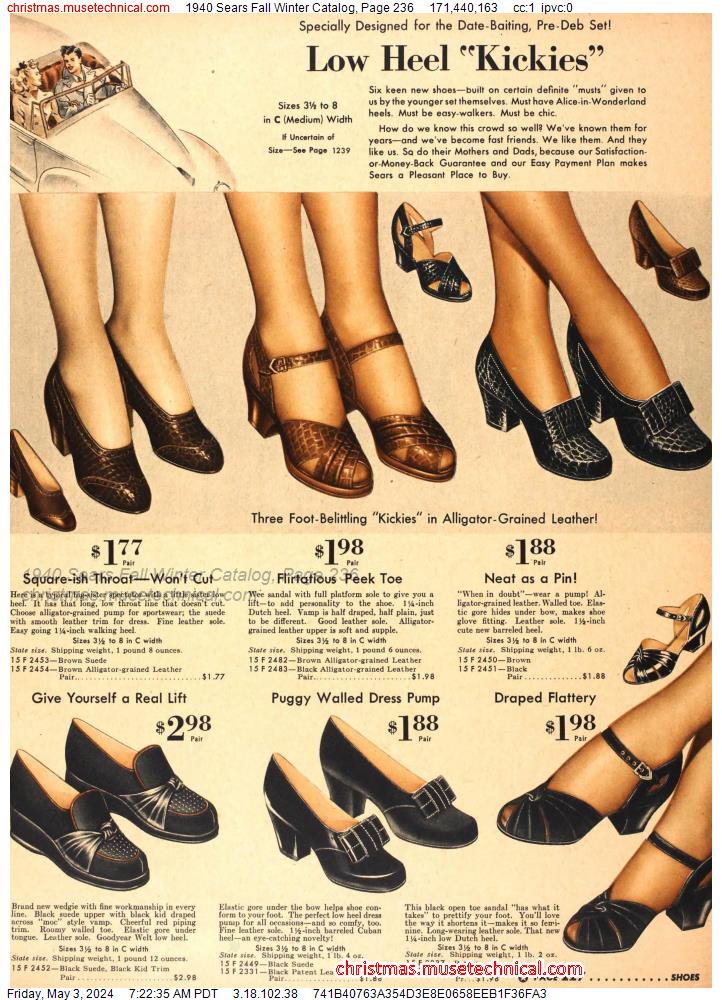 1940 Sears Fall Winter Catalog, Page 236