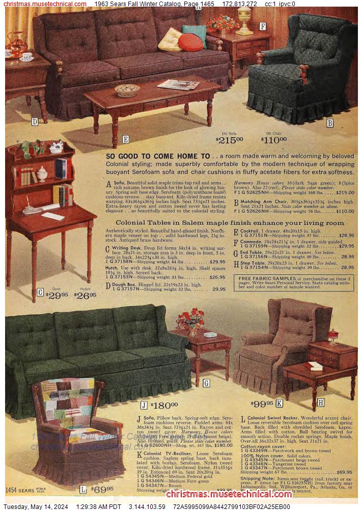 1963 Sears Fall Winter Catalog, Page 1465