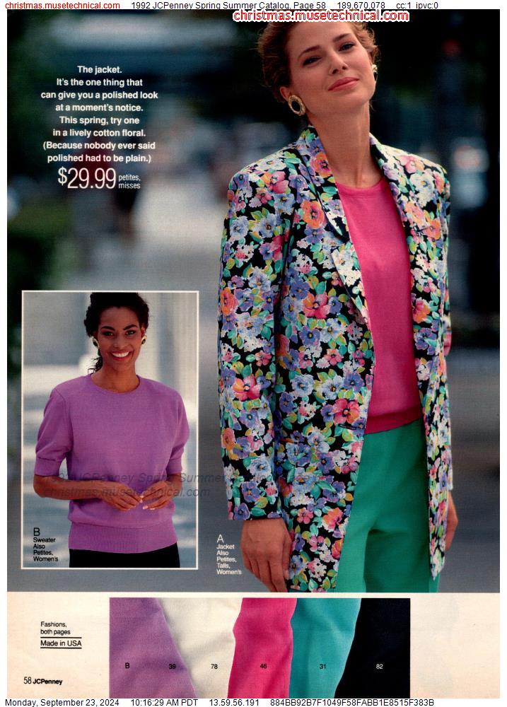 1992 JCPenney Spring Summer Catalog, Page 58