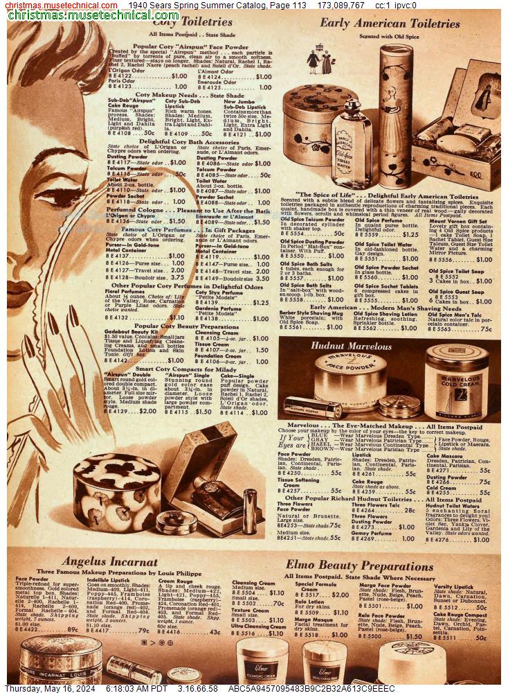 1940 Sears Spring Summer Catalog, Page 113