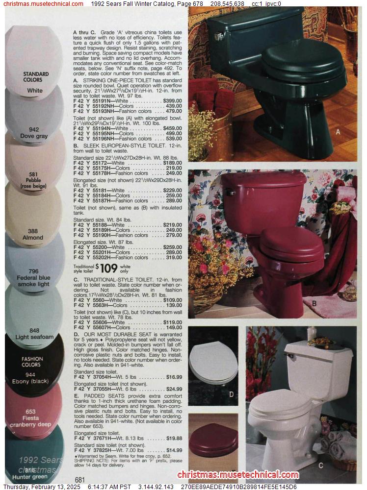 1992 Sears Fall Winter Catalog, Page 678