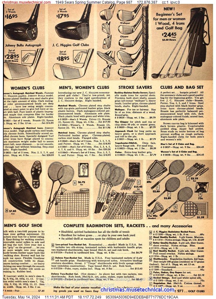 1949 Sears Spring Summer Catalog, Page 987