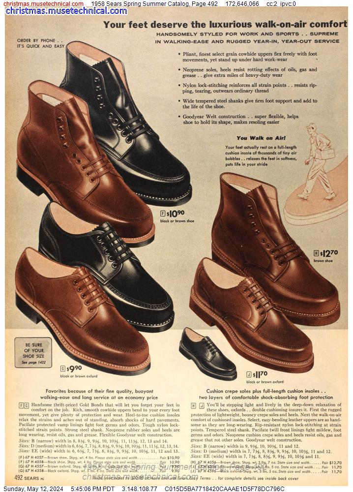1958 Sears Spring Summer Catalog, Page 492